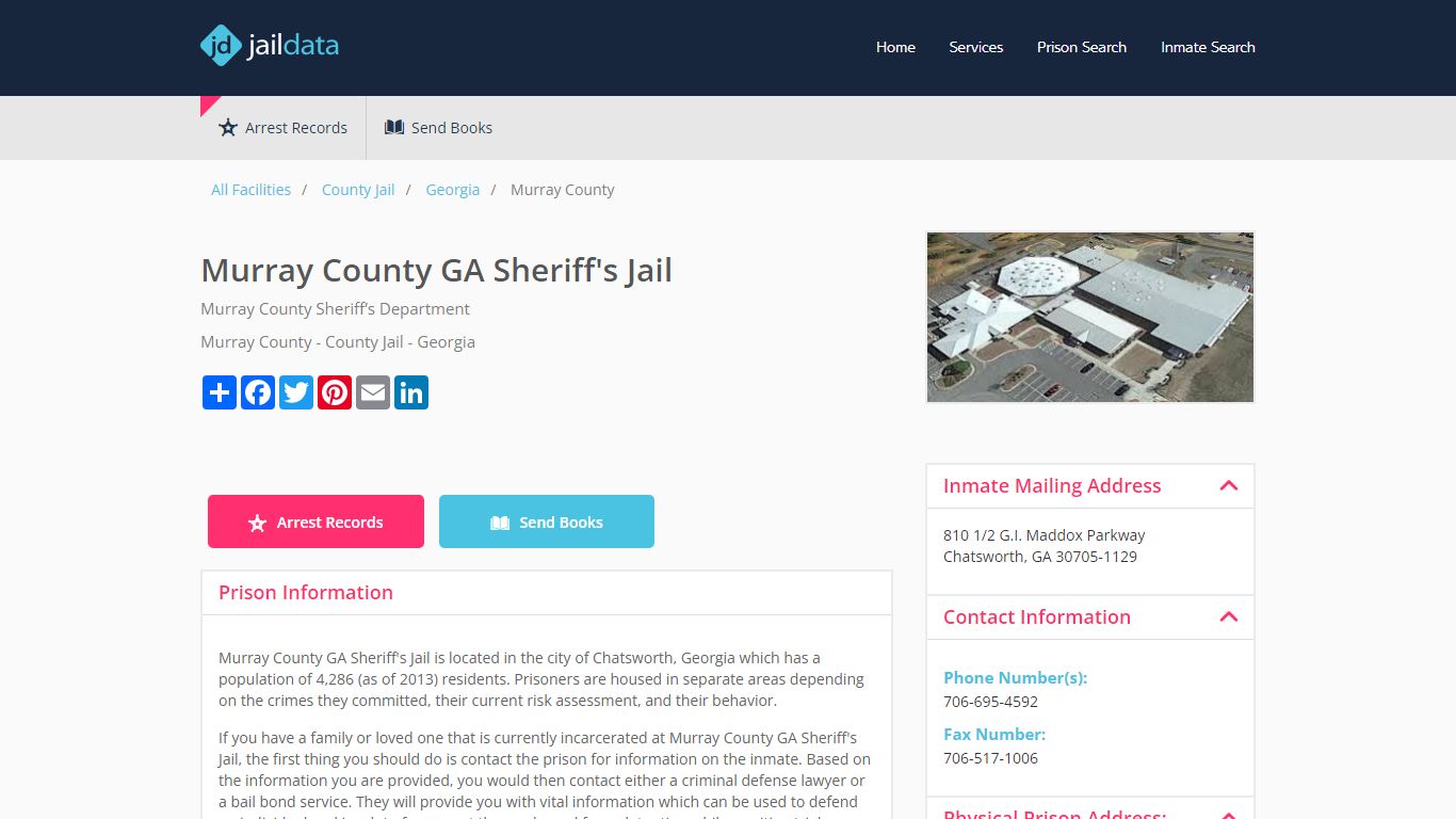 Murray County GA Sheriff's Jail Inmate Search and Prisoner Info ...
